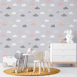 PAPEL DE PAREDE - NUVENS KIDS Vinil auto adesivo - fosco e liso    Dividimos em rolos de 45 a 65 cm 